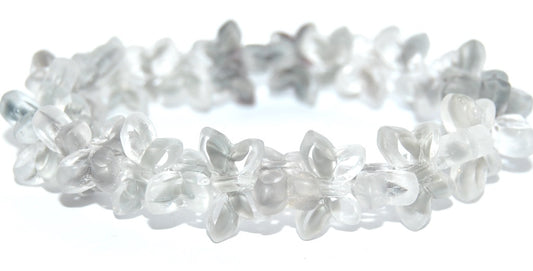 Table Cut Butterfly Beads, 342 Matte (00342-M), Glass, Czech Republic
