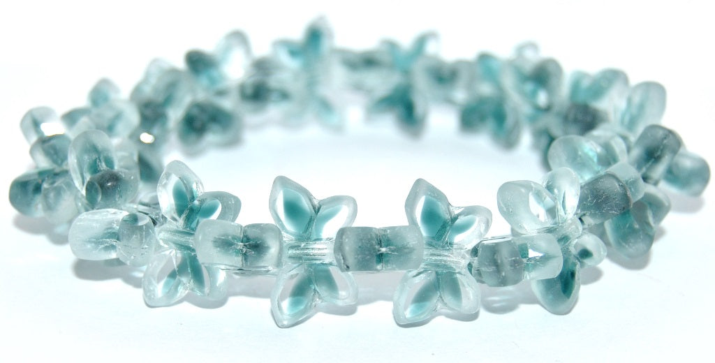 Table Cut Butterfly Beads, 30300003 Matte (30300003-M), Glass, Czech Republic