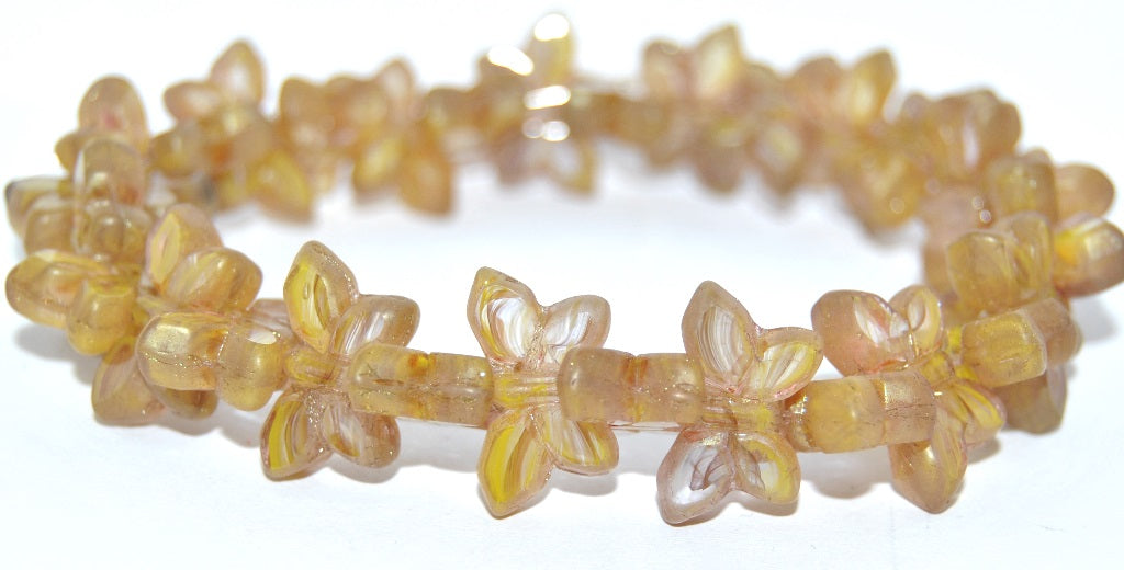 Table Cut Butterfly Beads, 81218002 14495M (81218002-14495M), Glass, Czech Republic