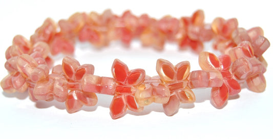 Table Cut Butterfly Beads, 96029002 Matte (96029002-M), Glass, Czech Republic