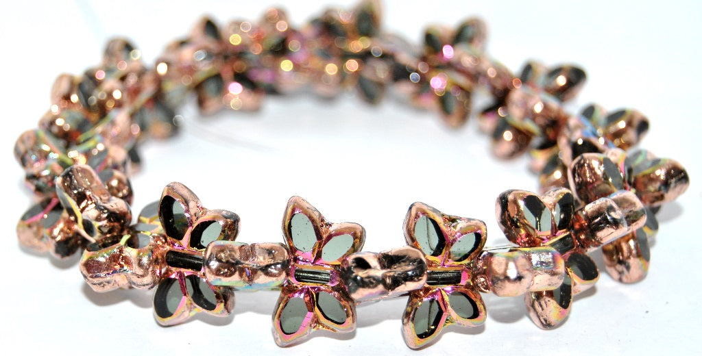 Table Cut Butterfly Beads, Pale Blue Vitex 2Xside (30310-VITEX-2XSIDE), Glass, Czech Republic