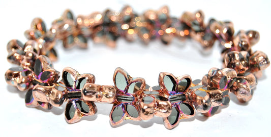 Table Cut Butterfly Beads, Pale Blue Sliperit 2Xside (30310-29500-2XSIDE), Glass, Czech Republic