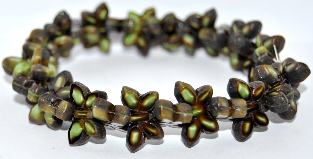 Table Cut Butterfly Beads, Silver Lined Matte (54201350-M), Glass, Czech Republic