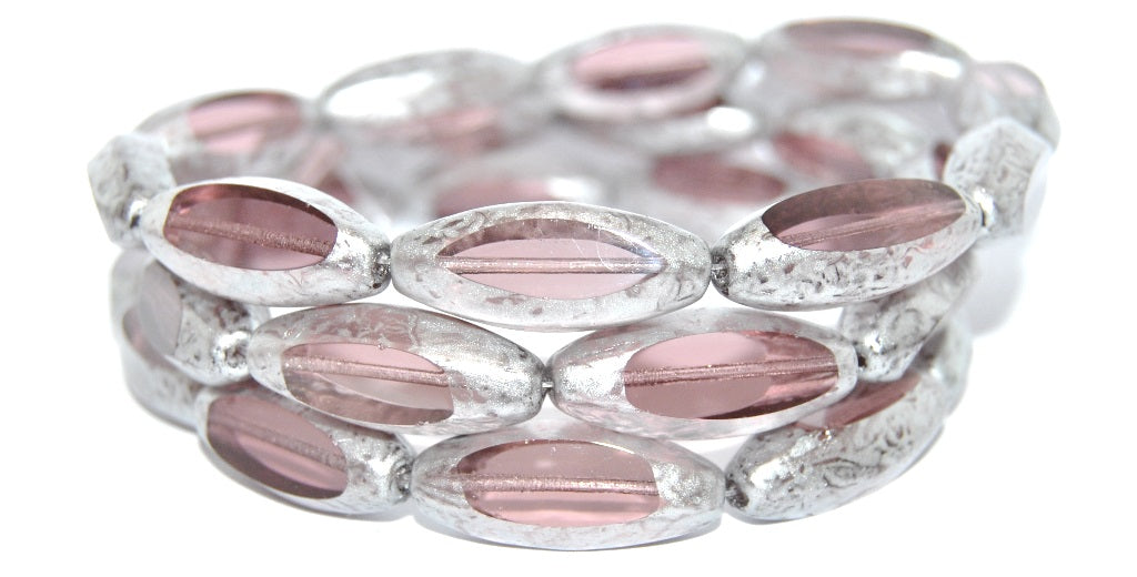 Table Cut Oval Beads, Transparent Light Amethyst 86700 (20040-86700), Glass, Czech Republic