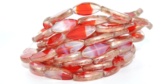 Table Cut Oval Boat Beads, Transparent Brown 86750 (01009008-86750), Glass, Czech Republic