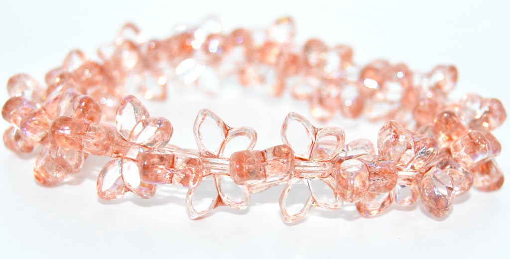 Table Cut Butterfly Beads, Crystal 34305 B Ab (00030-34305B-AB), Glass, Czech Republic