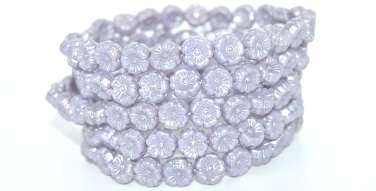 Hawaii Flower Pressed Glass Beads, 24010 86700 (24010-86700), Glass, Czech Republic