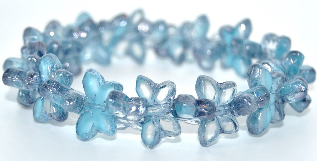 Table Cut Butterfly Beads, 66018 14464B (66018-14464B), Glass, Czech Republic