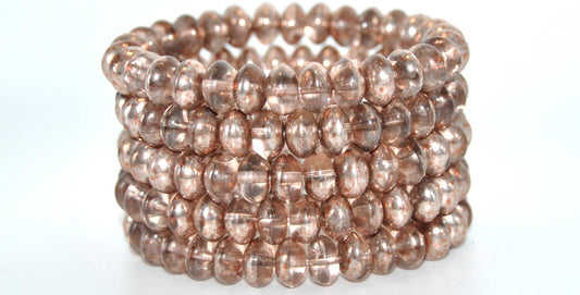 Rondelle Pressed Glass Beads, Crystal 34305 (00030-34305), Glass, Czech Republic