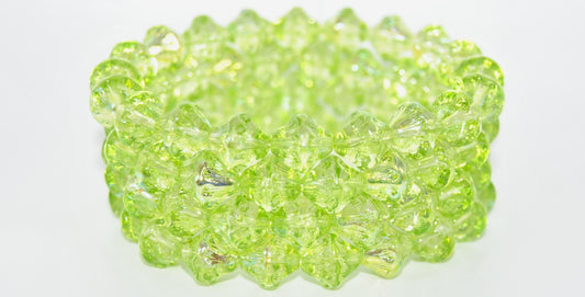 Lantern Pressed Glass Beads,Crystal 34310 Ab (00030-34310-AB), Glass, Czech Republic