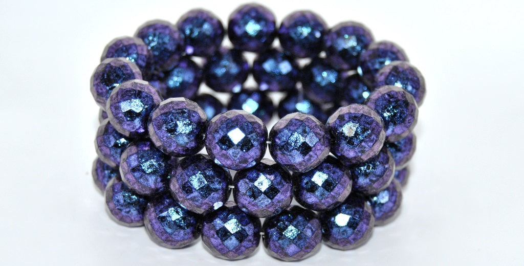 Fire Polished Round Faceted Beads,Black 86966 (23980-86966), Glass, Czech Republic