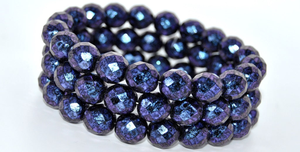 Fire Polished Round Faceted Beads,Black 86966 (23980-86966), Glass, Czech Republic