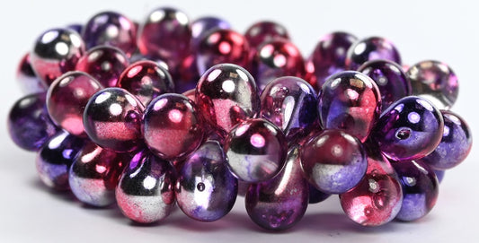 Pear Teardrop Pressed Glass Beads,Crystal 48214 (00030-48214), Glass, Czech Republic
