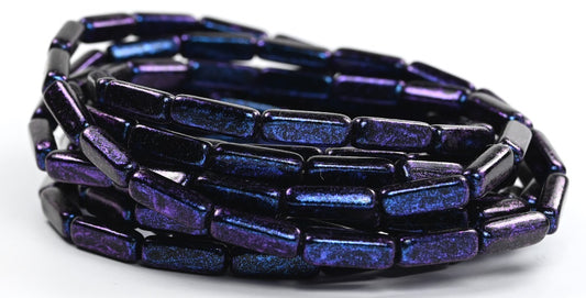 Rectangle Pressed Glass Beads,86966 (86966), Glass, Czech Republic
