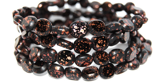 Table Cut Round Candy Beads, Black 94402 (23980-94402), Glass, Czech Republic