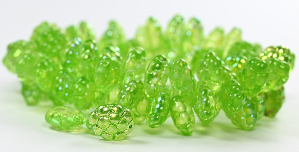 Pressed Beads Grape Crystal 34310 Ab (00030-34310-AB), Glass, Czech Republic