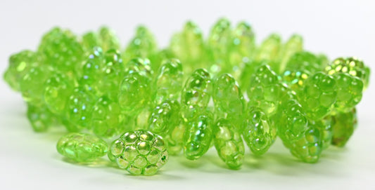 Pressed Beads Grape Crystal 34310 Ab (00030-34310-AB), Glass, Czech Republic