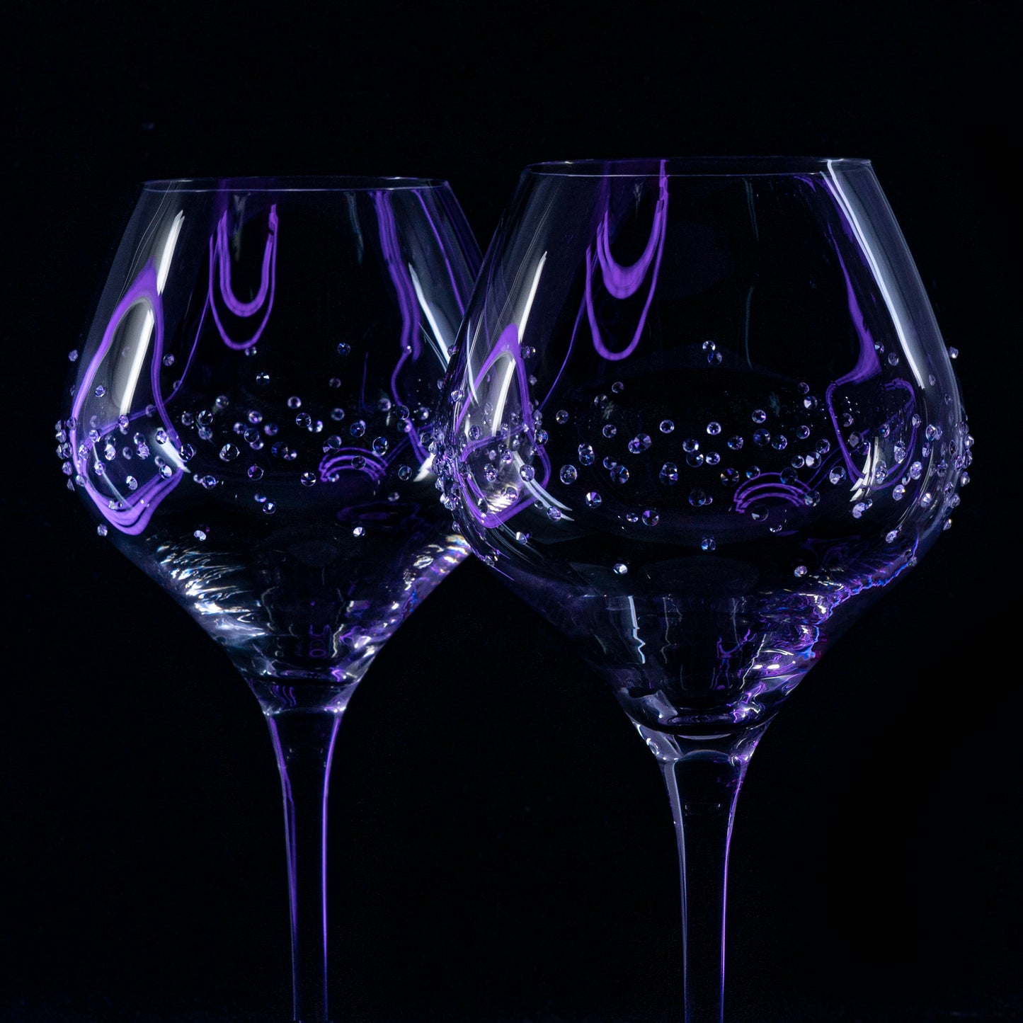Czech Bohemian Wine Glass decorated with Swarovski Crystals 280ml, Crystal, Czech Republic